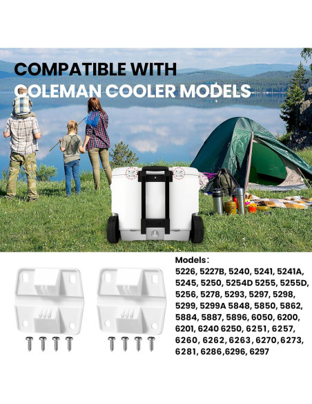 Bisagras de plástico para enfriadores Coleman - Paquete de 6