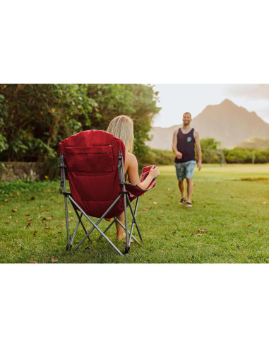 Silla de Camping Reclinable PICNIC TIME Coca-Cola Rojo Oscuro
