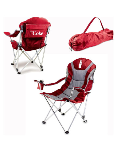 Silla de Camping Reclinable PICNIC TIME Coca-Cola Rojo Oscuro