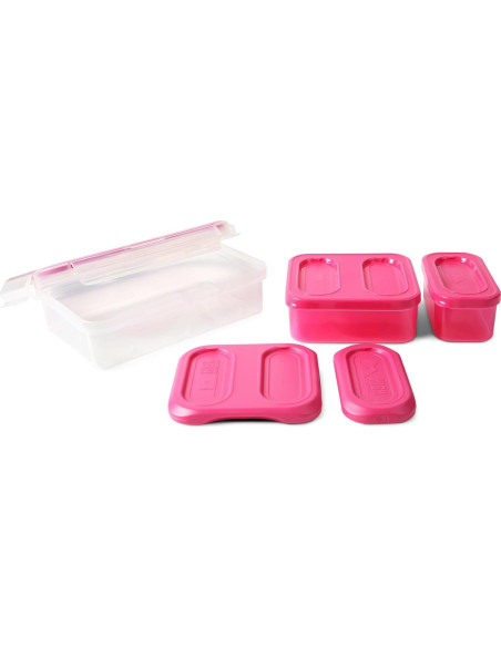 Conjunto de Comidas Bento Arctic Zone 8 Piezas Rosa 7.59 Tazas