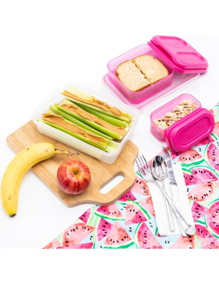 Conjunto de Comidas Bento Arctic Zone 8 Piezas Rosa 7.59 Tazas