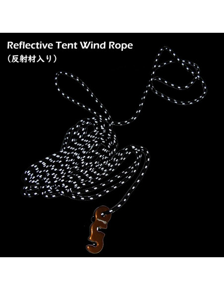 Cuerda Reflectante TRIWONDER Nylon 3mm 32m 8 Paquete Camping