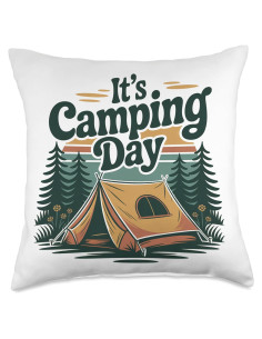 Camiseta de Camping Divertida Es Día de Camping - 100% Poliéster