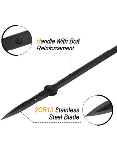 Lanza de Supervivencia Kalkal de Acero Inoxidable 106.68cm 2