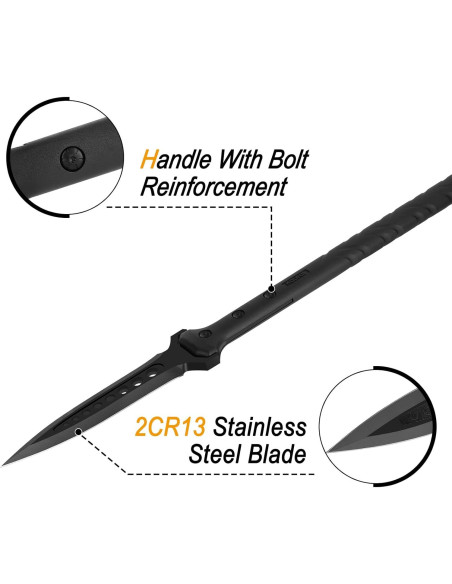 Lanza de Supervivencia Kalkal de Acero Inoxidable 106.68cm