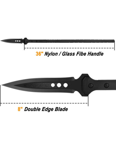 Lanza de Supervivencia Kalkal de Acero Inoxidable 106.68cm