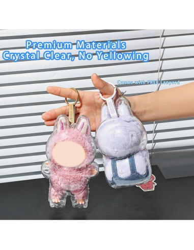 Funda Protectora Transparente para Muñeca Labubu Jrabbit