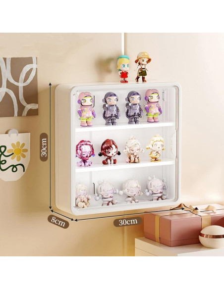 Caja de Exhibición Acrílica SnyBaooie 30x30 cm Blanca