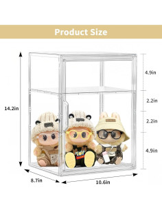 Caja de Exhibición Acrílica Attelite 4 Pack Extra Grande 27x22x36cm 2