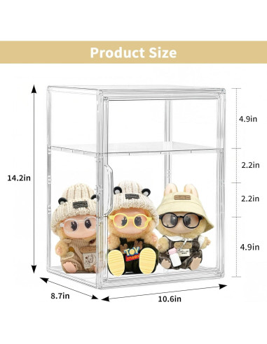 Caja de Exhibición Acrílica Attelite 4 Pack Extra Grande 27x22x36cm