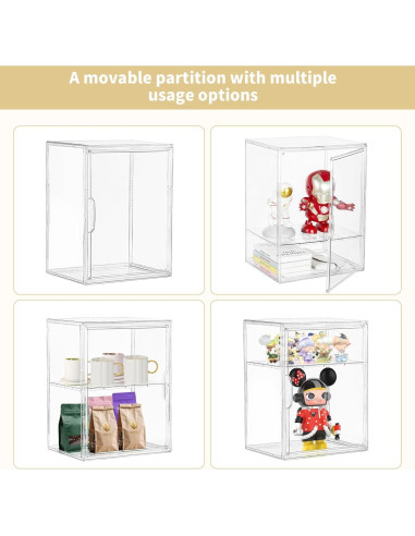 Caja de Exhibición Acrílica Attelite 4 Pack Extra Grande 27x22x36cm