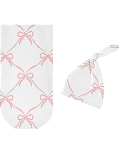 Conjunto de Capullo y Gorro Sweet Jojo Designs Lazo Rosado