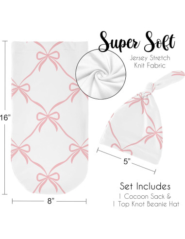 Conjunto de Capullo y Gorro Sweet Jojo Designs Lazo Rosado