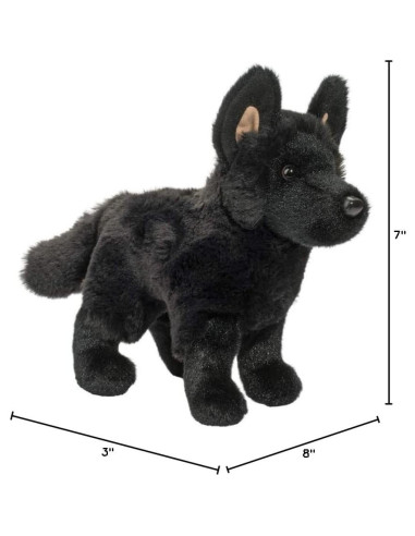 Peluche Pastor Alemán Negro Harko Douglas 20 cm Suave