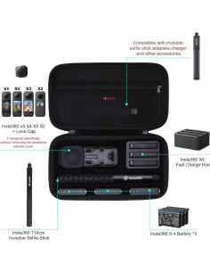 Funda Dura XANAD para Cámara de Acción Insta360 X5/X4/X3/X2 Impermeable 2