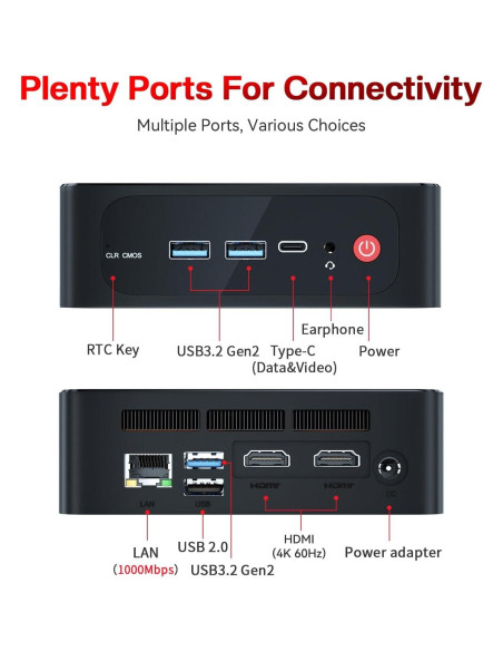 Beelink Mini PC SER5 Pro Ryzen 7 16GB 500GB 4K Triple Pantalla
