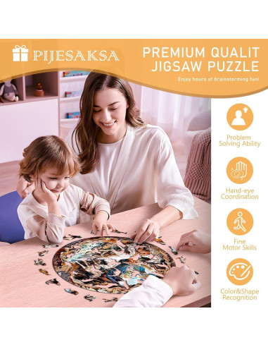 Rompecabezas de Madera 3D Caballos Corriendo Pijesaksa 100 Piezas