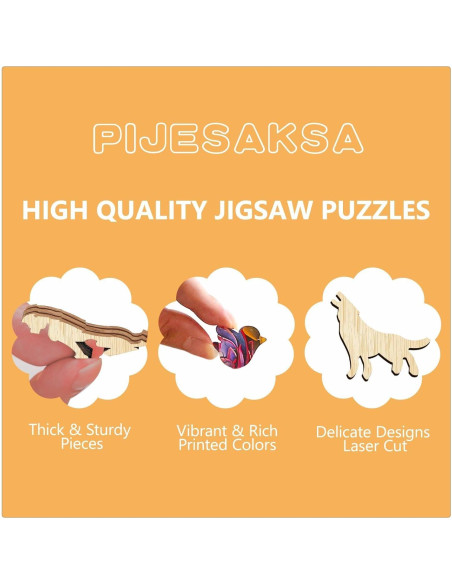 Rompecabezas de Madera 3D Caballos Corriendo Pijesaksa 100 Piezas