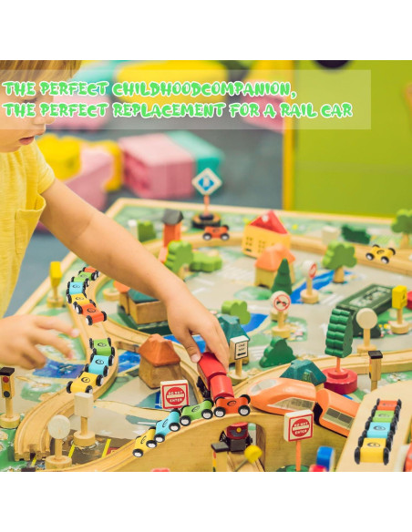 24 Coches de Madera XLSXEXCL para Rampa - Juguete Infantil 24 Coches de Madera XLSXEXCL para Rampa - Juguete Infantil