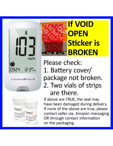 Kit de Monitoreo de Glucosa CareSens N Plus Bluetooth con 100 Tiras