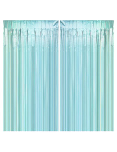 Cortinas de flecos de papel de aluminio azul JUICY MOOM 2 piezas 0.97x3m