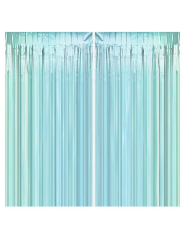 Cortinas de flecos de papel de aluminio azul JUICY MOOM 2 piezas 0.97x3m