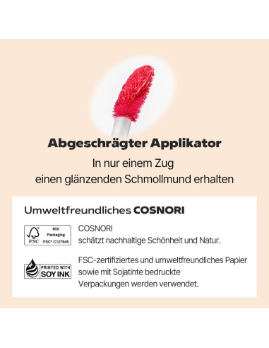 COSNORI Tinte de Labios Vegano 01 SURFY - Hidratante y Brillante