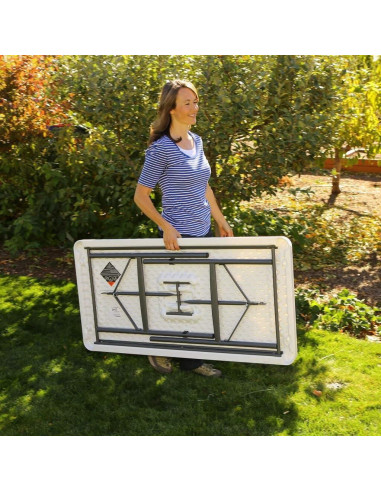 Mesa Plegable Lifetime 2940 Blanca 60x120 cm Granito