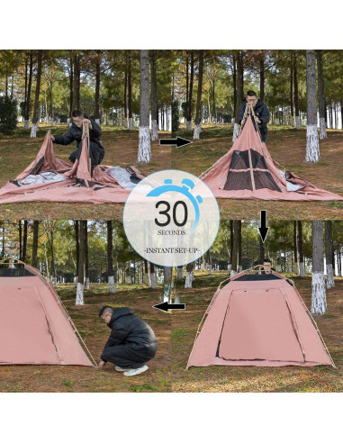 Tienda de Camping Instantánea KAZOO 4 Personas Oxford