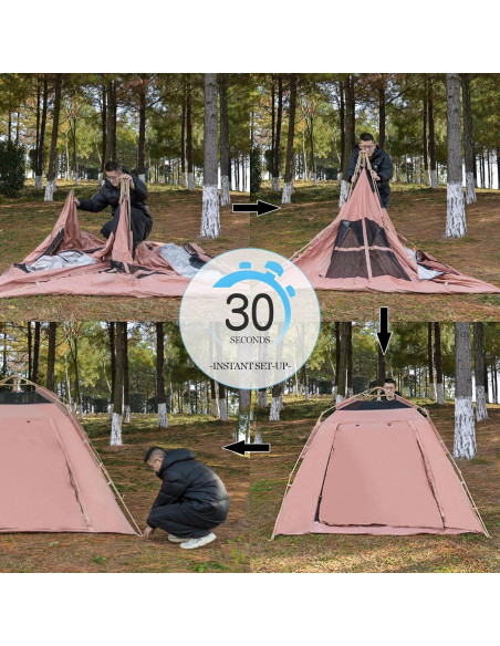 Tienda de Camping Instantánea KAZOO 4 Personas Oxford Tienda de Camping Instantánea KAZOO 4 Personas Oxford