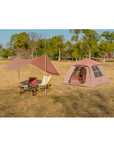 Tienda de Camping Instantánea KAZOO 4 Personas Oxford