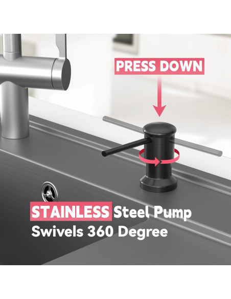 Dispensador de Jabón OHiHi para Fregadero con Tubo de 119 cm