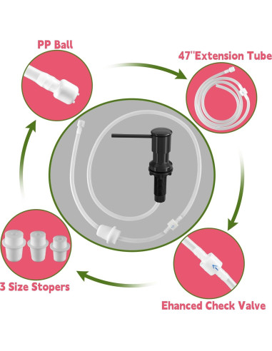 Dispensador de Jabón OHiHi para Fregadero con Tubo de 119 cm