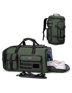Bolsa de Viaje Duffel WITZMAN 3 en 1 para Hombres Verde