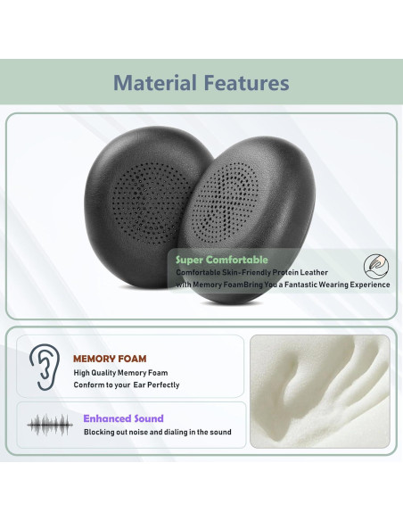 Almohadillas de Reemplazo XRHTONG para Auriculares Jabra Elite 45h