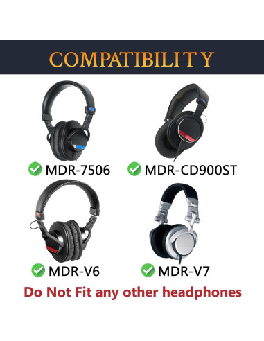 Almohadillas de Reemplazo SOULWIT para Auriculares Sony MDR-7506