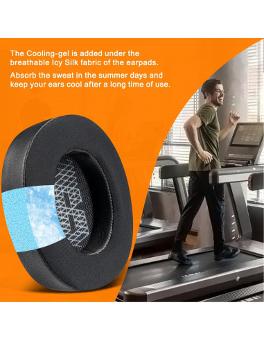 Almohadillas de Gel Refrigerante SOULWIT para JBL Live 500BT - Negro