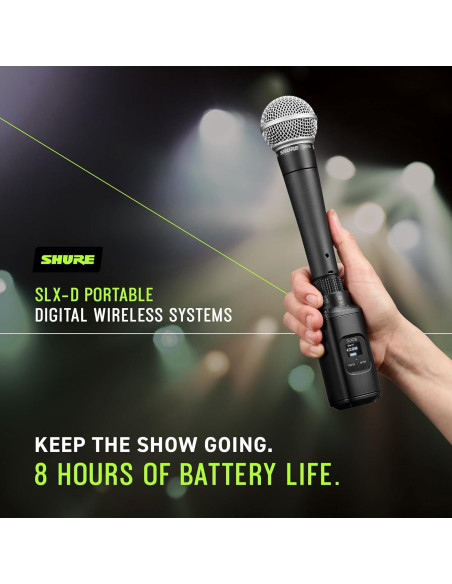 Transmisor Inalámbrico Digital Shure SLXD3 - XLR a Inalámbrico, 24 bits