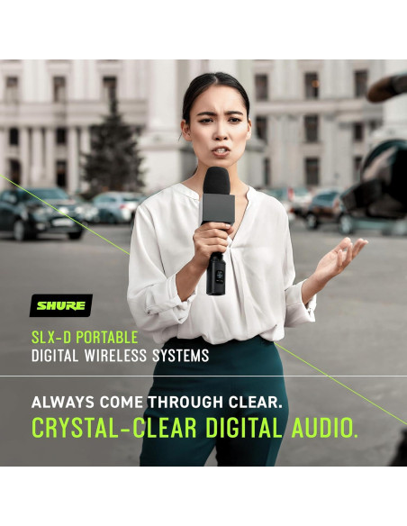 Transmisor Inalámbrico Digital Shure SLXD3 - XLR a Inalámbrico, 24 bits