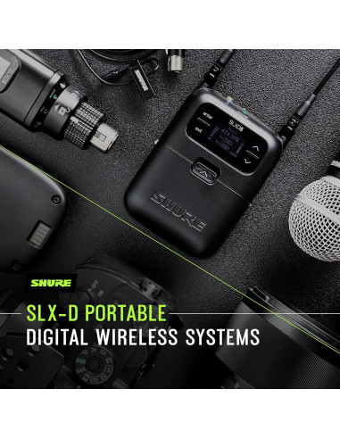 Transmisor Inalámbrico Digital Shure SLXD3 - XLR a Inalámbrico, 24 bits