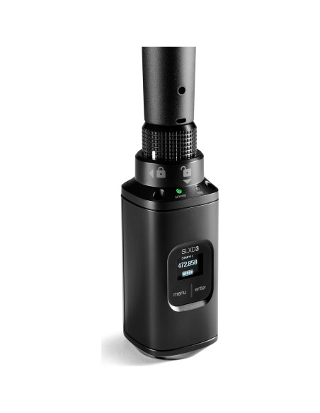 Transmisor Inalámbrico Digital Shure SLXD3 - XLR a Inalámbrico, 24 bits