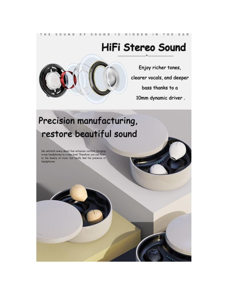 Auriculares Inalámbricos Bluetooth SZHTFX Mini Invisibles
