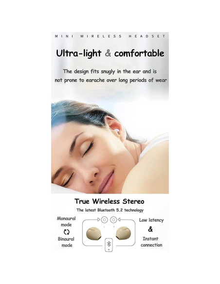 Auriculares Inalámbricos Bluetooth SZHTFX Mini Invisibles