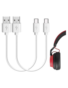 Cable de Carga Micro-USB GEEKRIA para Auriculares Jabra - Paquete de 2
