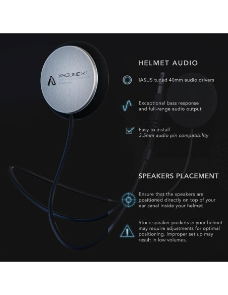 Altavoces de casco IASUS XSound 2.1R con espaciadores de espuma