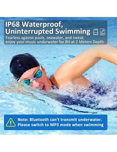 Auriculares de Conducción Ósea KOPIDOE X8 IP68 32GB Naranja