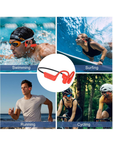 Auriculares de Conducción Ósea KOPIDOE X8 IP68 32GB Naranja