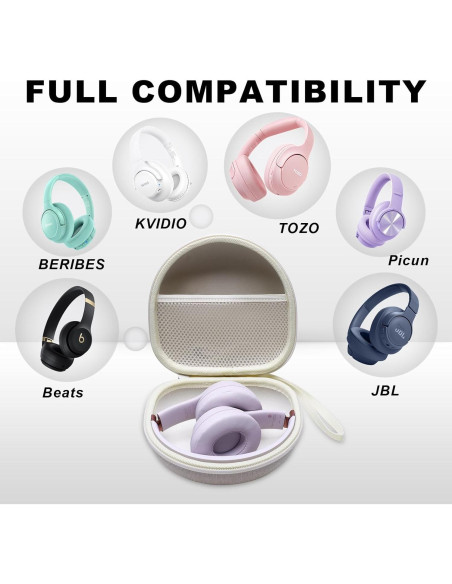 Funda Plegable para Auriculares DR-AMIU Beige Universal Funda Plegable para Auriculares DR-AMIU Beige Universal