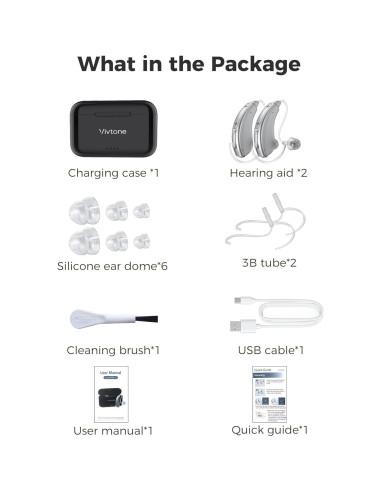 Audífonos Asistente Auditivo Digital Vivtone Lucid508 Plata