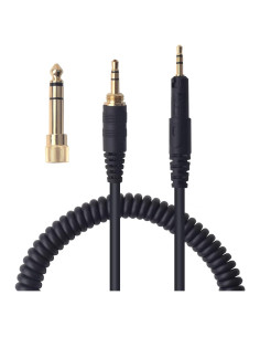 Cable de Audio Enrollado Saipomor 1.22m para ATH-M50x/M40x/M60x